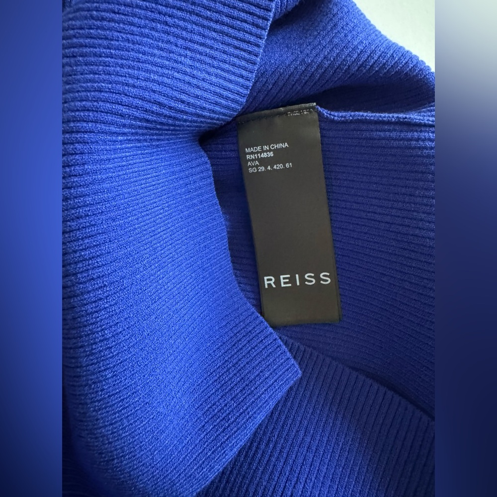 Reiss Ava 💙 Rib Knit Dress - Picture 7 of 7